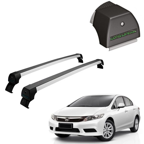 Rack de Alumínio Prata 45kg Honda Civic 2...