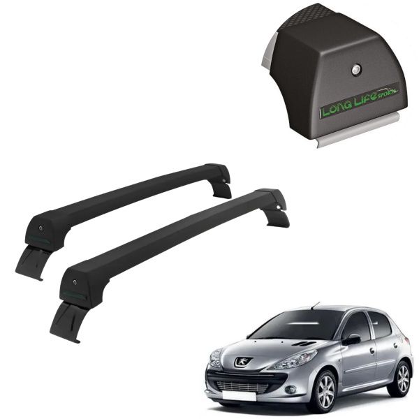 Rack de Alumínio Preto 40kg Peugeot 206 /...