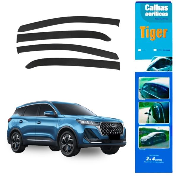 Calha de Chuva Automotiva Tiggo 7 Pro &  ...