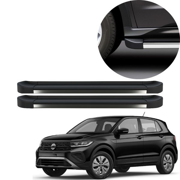 Estribo EVO T-Cross 2019 até 2026 Preto F...