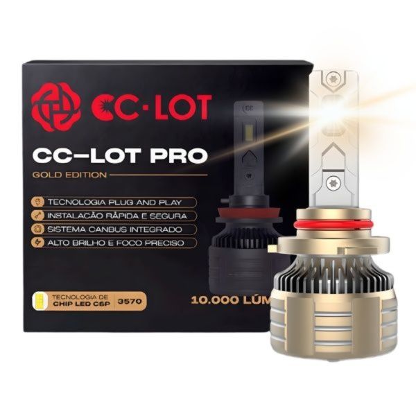 Lâmpada Led Branca H4 Gold PRO 6500K/1000...
