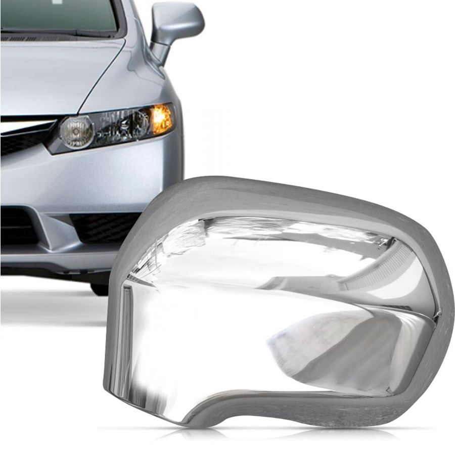 Capa Retrovisor Cromo Civic 07/12 - (s/pi...
