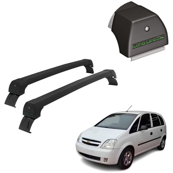 Rack de Alumínio Preto 45kg Meriva 2002 a...