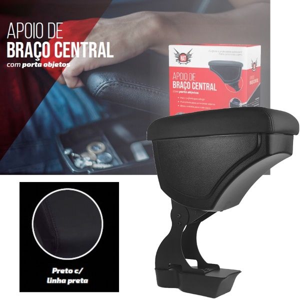 Apoio de Braço Captur 2017 e 2018  Preto*