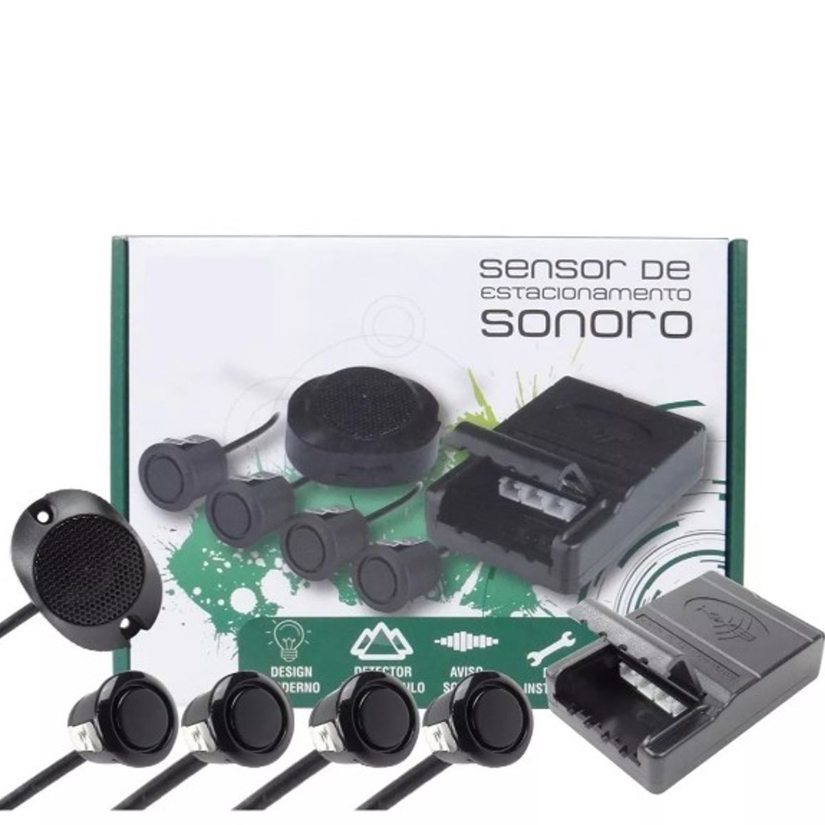 Sensor Eletronico Sonoro Preto