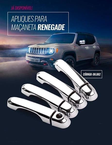 Capa Maçaneta Cromo Mod Keyless - Renegad...