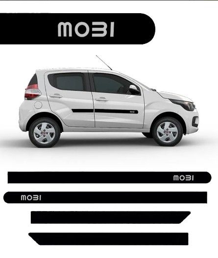 Friso Lateral Mobi Preto Borracha C/Nome*