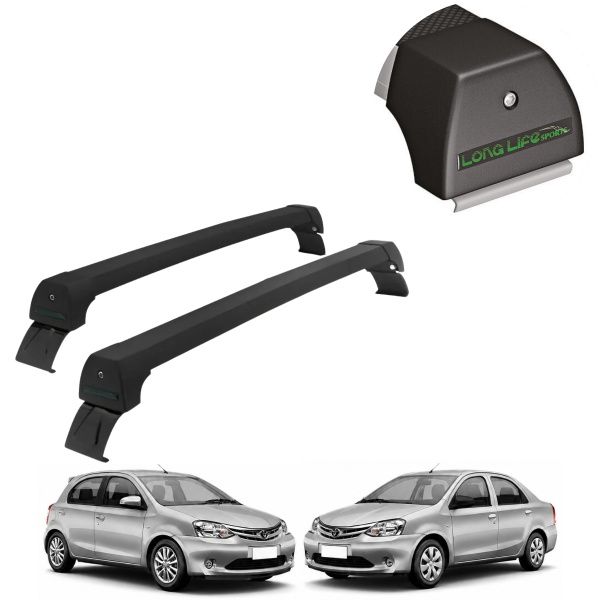 Rack de Alumínio Preto 45kg Etios (Hatch ...