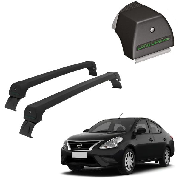 Rack de Alumínio Preto 45kg Nissan Versa ...